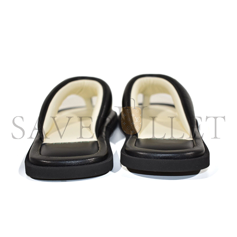 CHANEL 22P LAMBSKIN BLACK WHITE SANDALS 200547